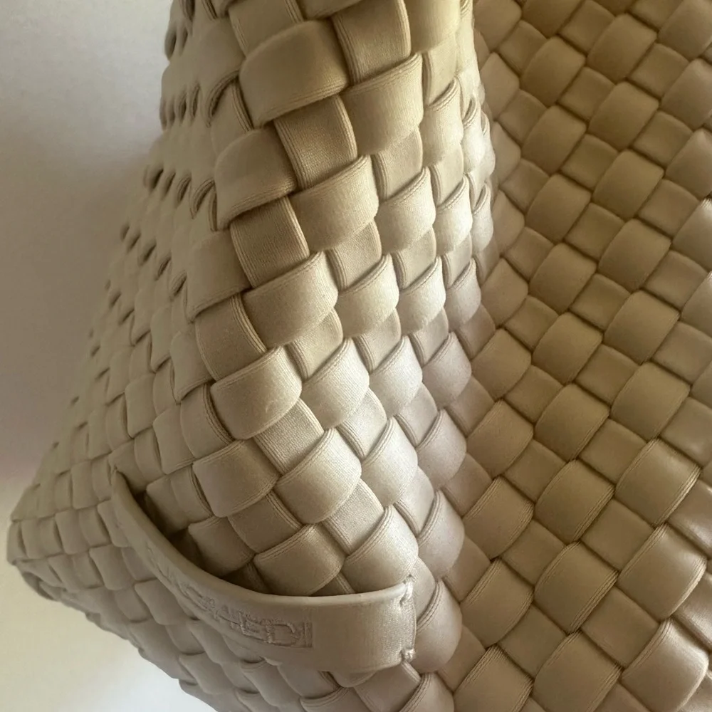 Naghedi Cream Woven Tote Bag - Size Small - Picture 8 of 11